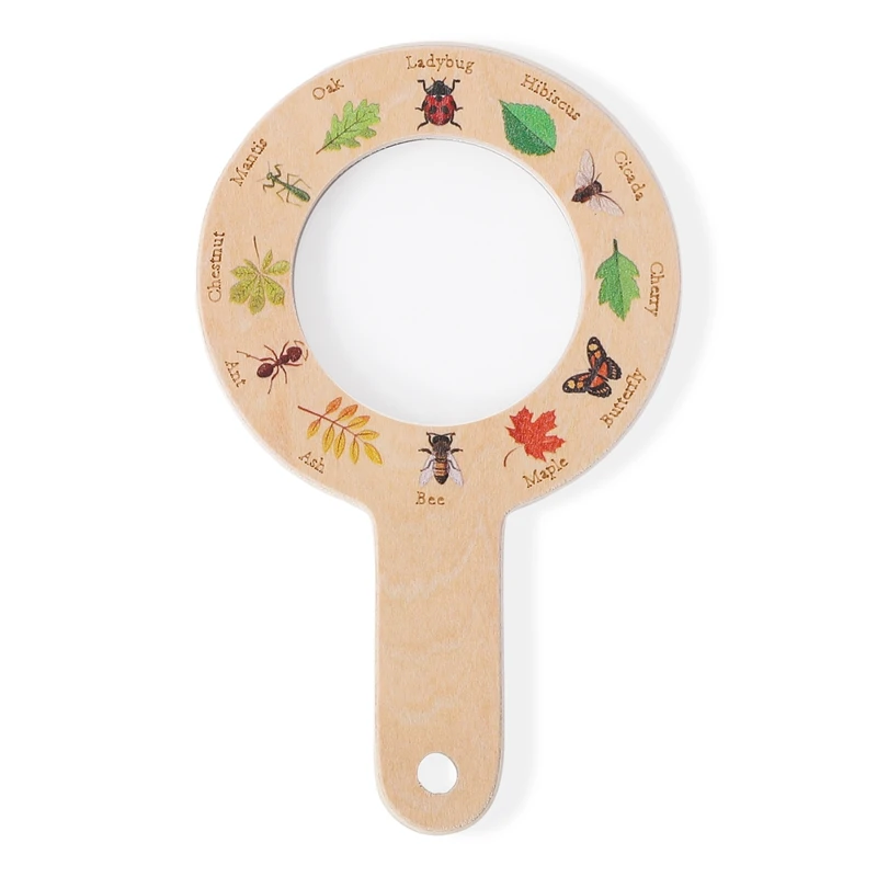 Baby Outdoor Exploration Toy Wooden Mini Magnifying Montessori Toy Glass Nature Discovery Outdoor Educational Toy Baby Gift