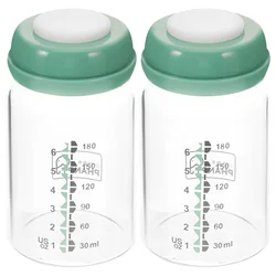 2 Pcs Preservation Bottle Breast Milk Feeding Mother Baby Bottles for Newborn Glass Storage Container