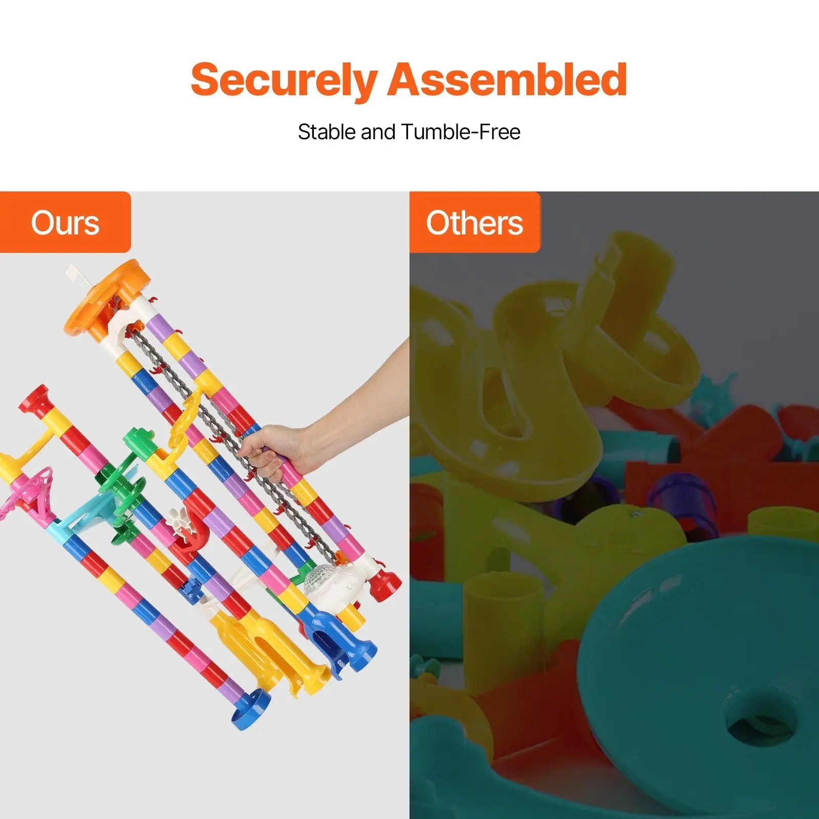 Marble Run Set 230 PCS with Motorized Elevator Educational Maze Game for Kids