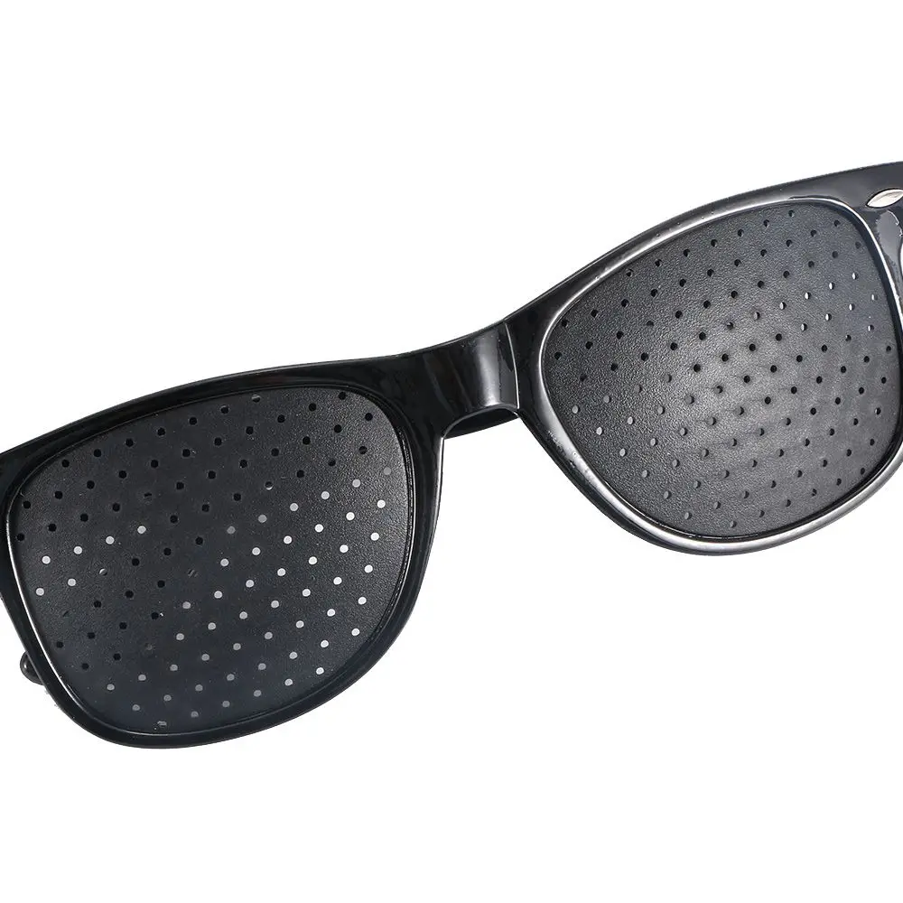 Plastic Black Pin Hole Sunglasses Eye Exercise Pinhole Glasses Vision Care Eyesight Improve