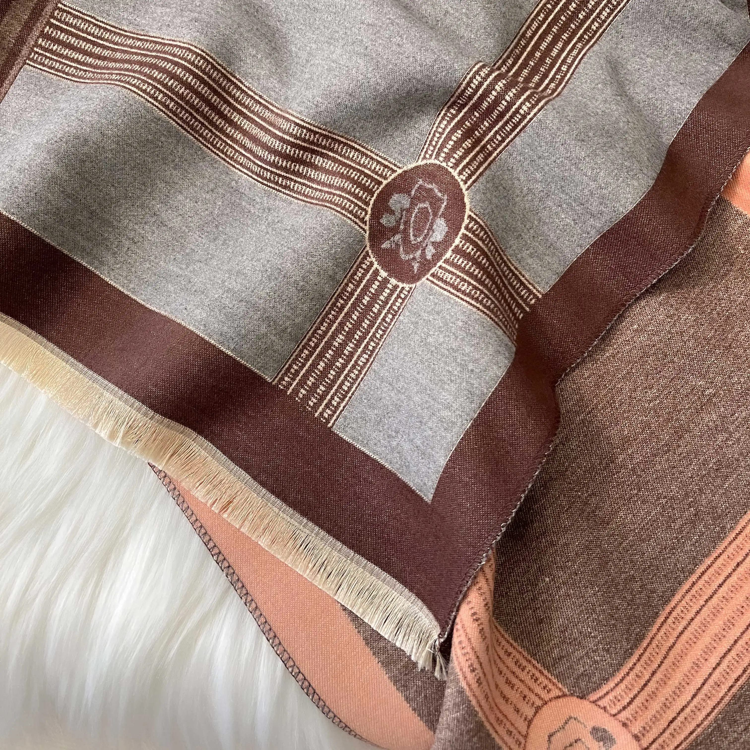 Winter Kaschmir Schal Frauen Luxus Druck Weibliche Schal Wrap Schals Dame Dicke Warme Decke Geschenk Echarpe Pashmina – Detail 6