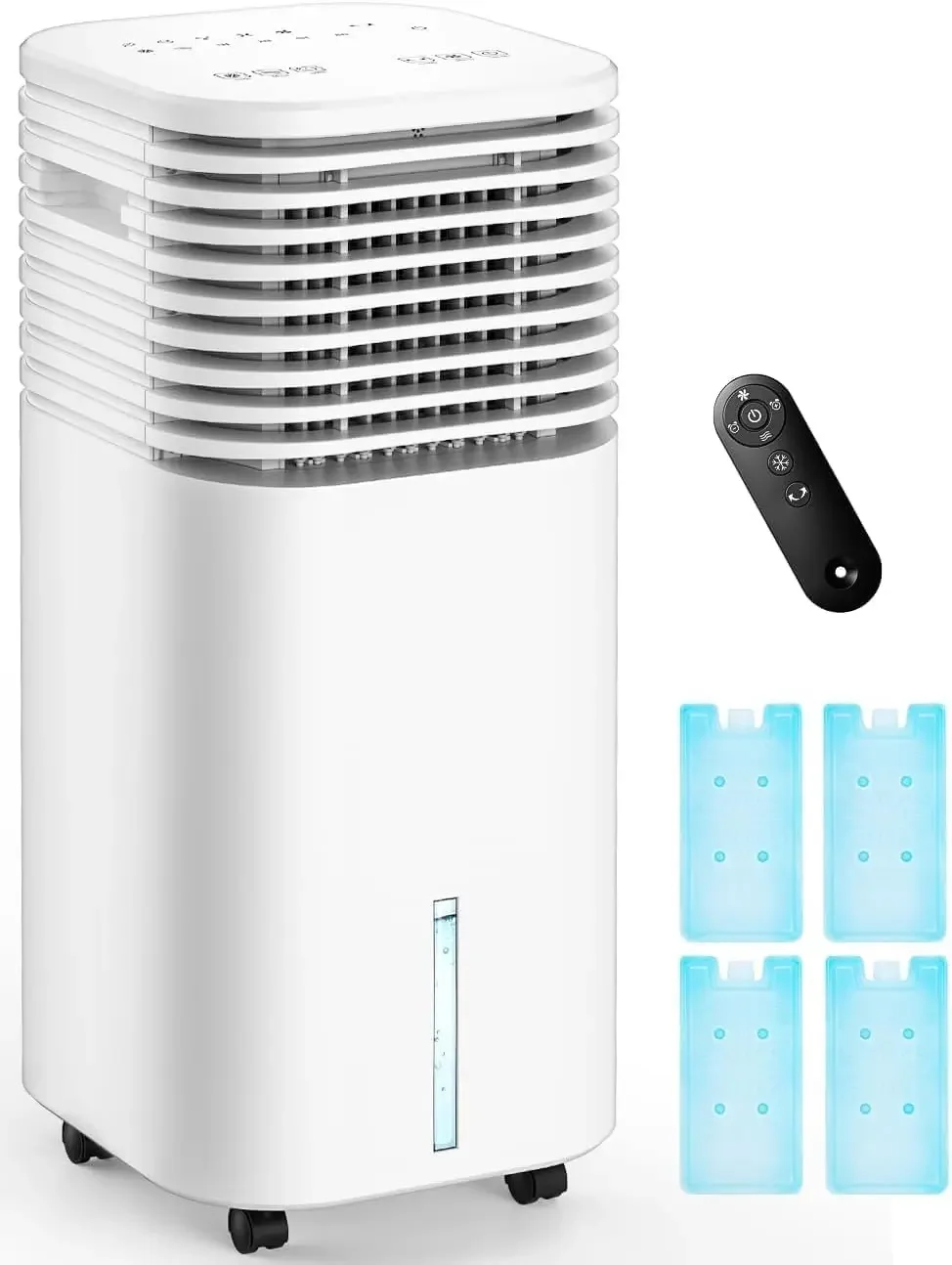 4-IN-1 draagbare airconditioners, verdampingsluchtkoeler met 4 modi en 3 snelheden, 15 uur timer voor slimme automatische uitschakeling, 2-gal tank voor 20 uur