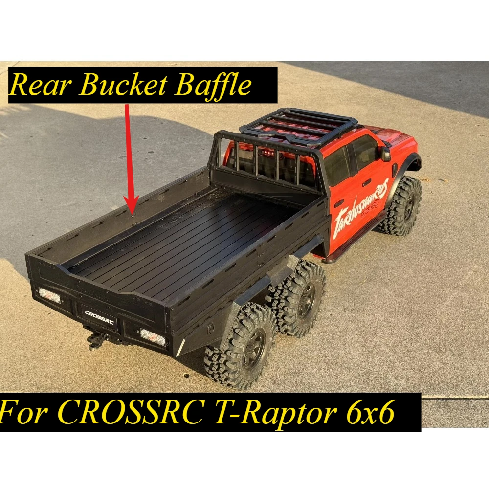 1/5 RC Offroad Crawler Upgrade Rear Bucket Baffle For CROSSRC T-Raptor 6x6 Full Aluminum CNC Car Custom Replacement Spare Parts
