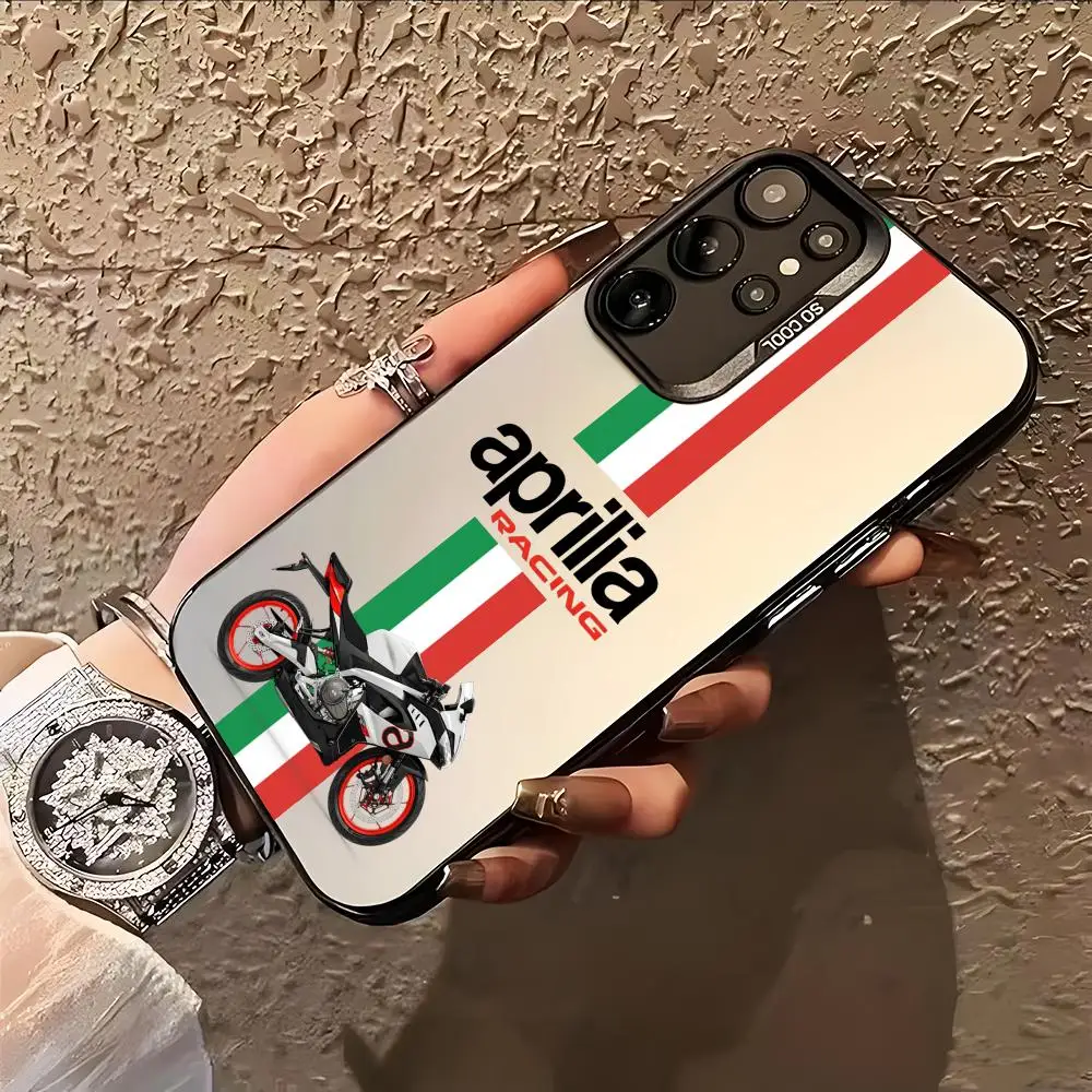 Motorcycle A-Aprilia Phone Case for Samsung Galaxy S26 S25 S24 S23 S22 S21 S20 Note20 Plus Ultra Colorful Silver Cover view 6