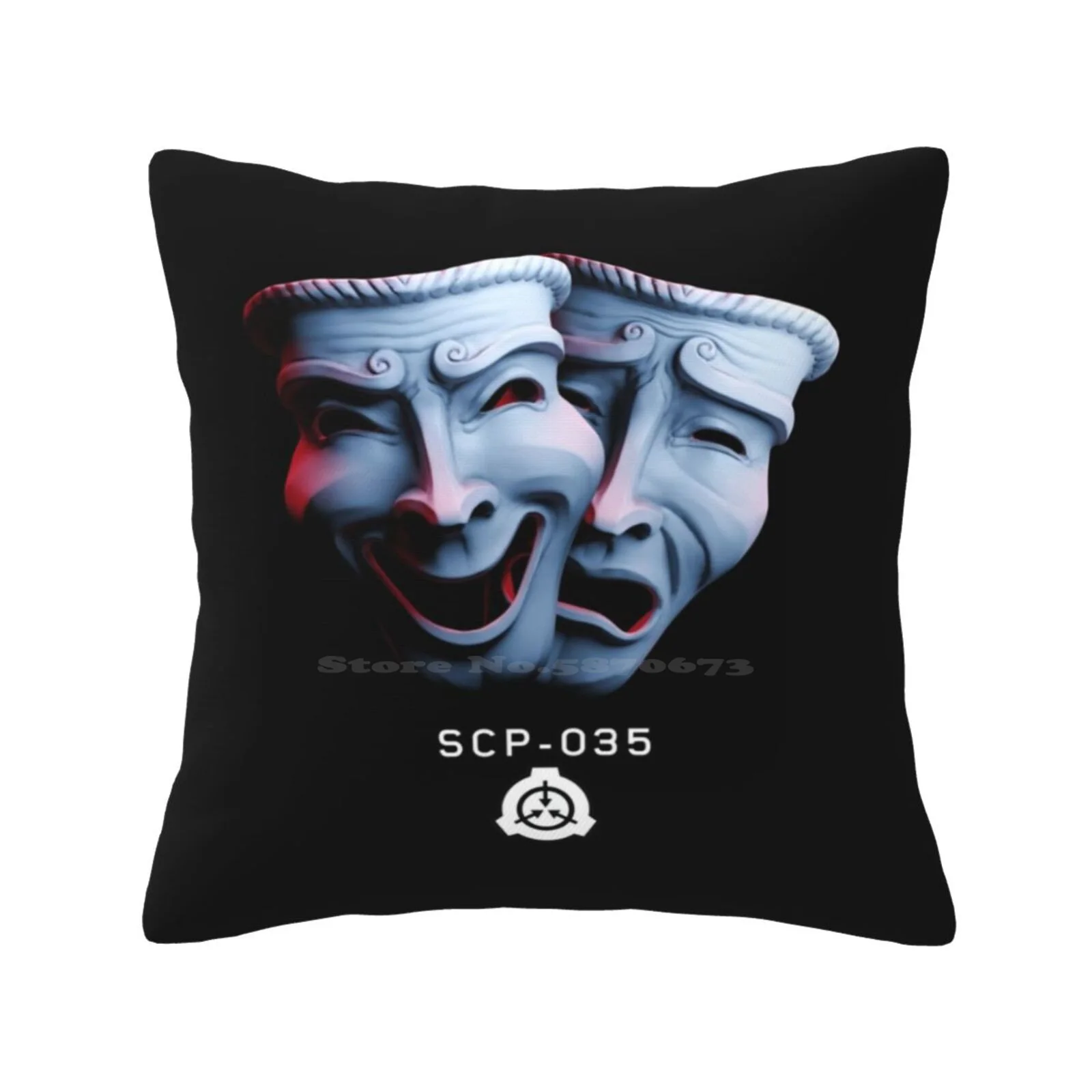 Scp-035-Dual Masks Home Sofa Car Waist Throw Pillowcase Scp 035 Possessive