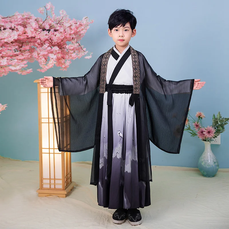 Tang Costume, Guoxue Schoolboy, Ancient Costume, Young Master's Clothing, High-end Boy's Han Suit, Autumn Suit, Antique