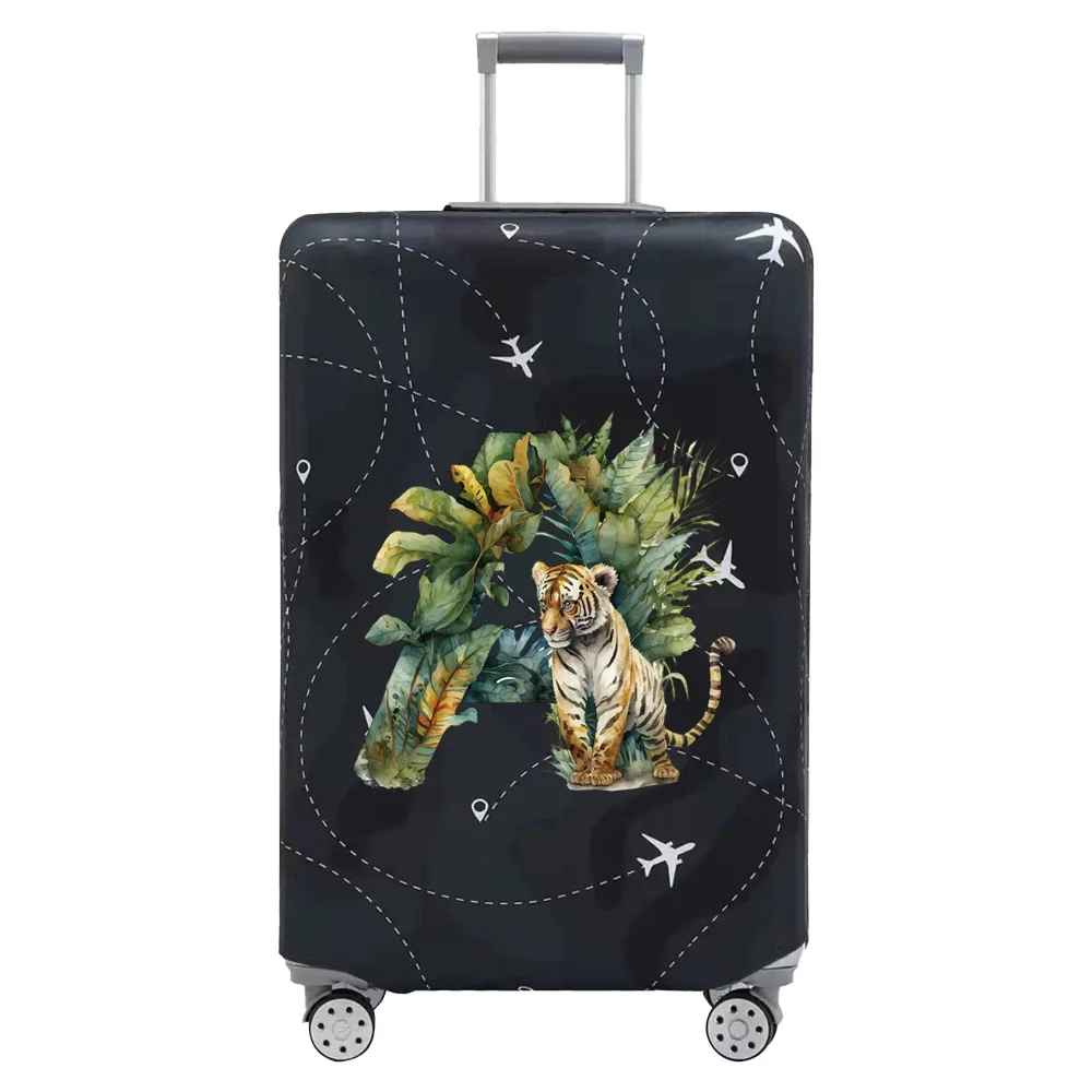 Reiskoffer Hoes Bagage Stretch Stof Beschermhoezen Koffer Inham Voor 18-28 Inch Koffers Jungle Tijger Serie