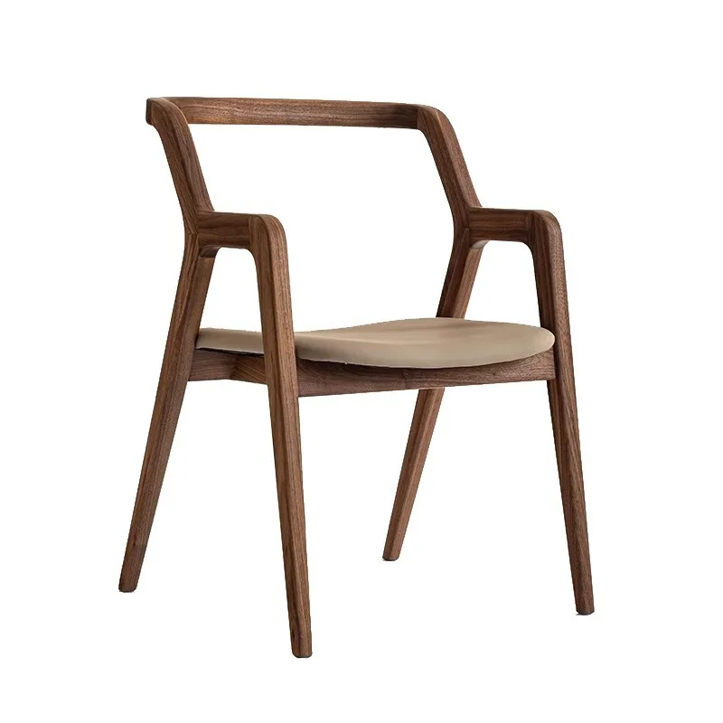 

North American black walnut solid wood retro simple study book chair