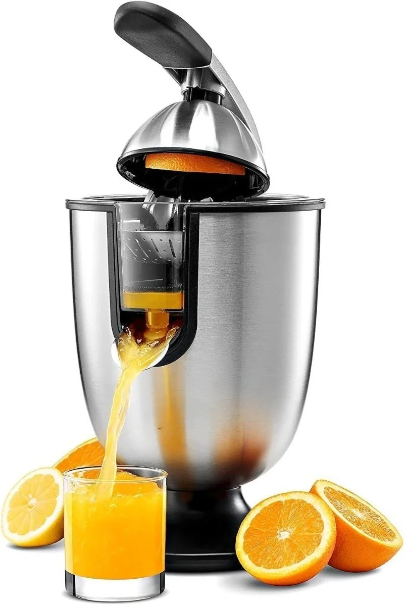 

Premium Electric Orange Juicer | Stainless Steel Citrus Squeezer With New Ultra-Powerful Motor and Soft Grip Handle