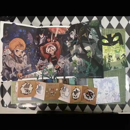 JuanMao Original Artbook | Tianwen Kadokawa Illustration Collection|with EXCLUSIVE Signed Card+Poster+Accordion Booklet Gift Set - Image 4