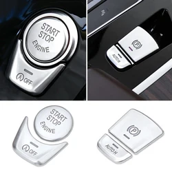 Car Engine Stop Start Central Handbrake P Auto H Button Decorative Cover Trim For BMW 5 Series G30 X3 G01 X4 G02 GT6 Accessories