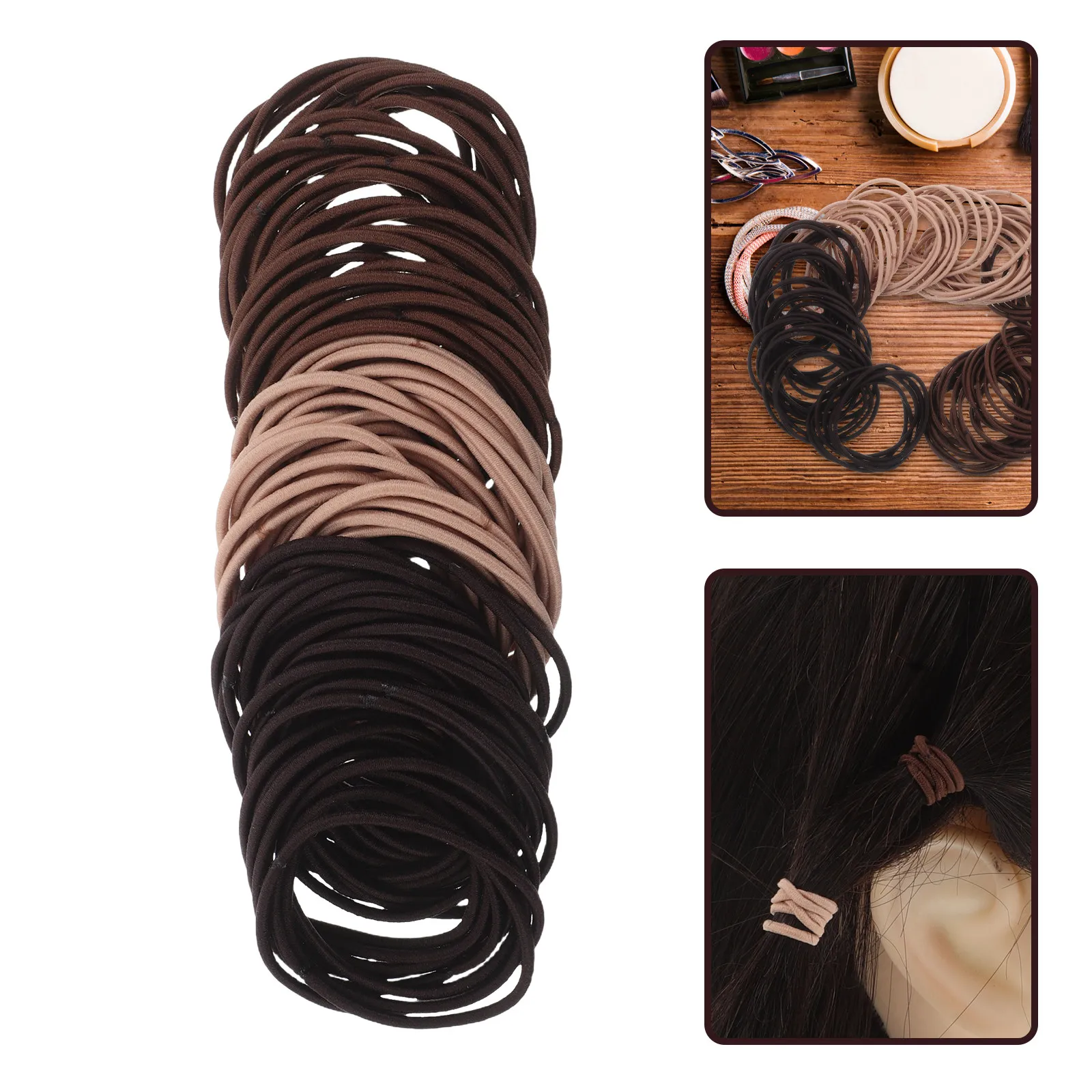 

100 шт. бесшовных тонких комфортных резинок для волос без повреждений для детей и девочек, маленькие мягкие резинки для волос, оптовый набор