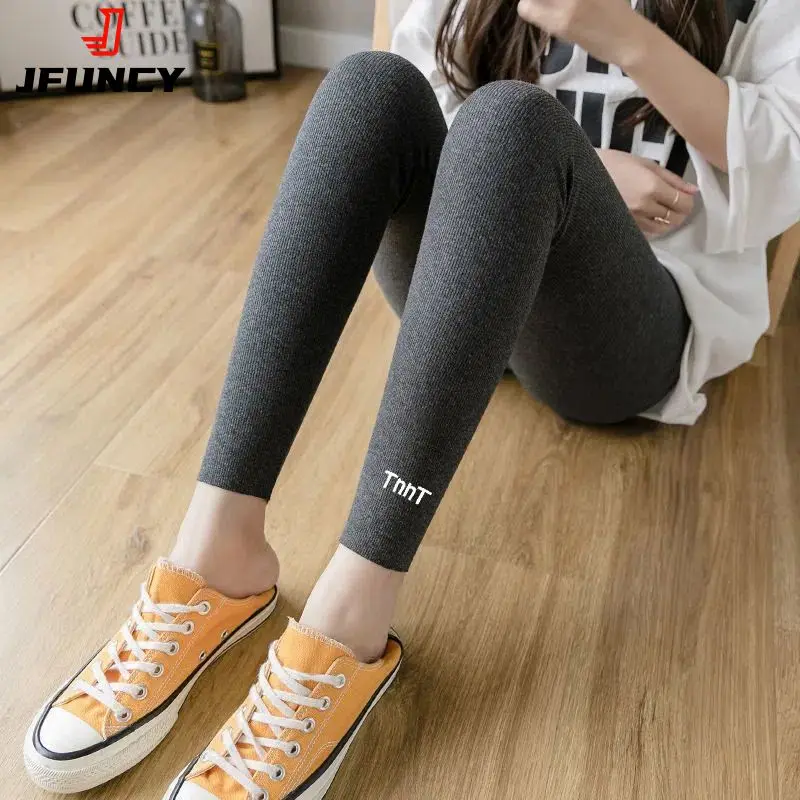 

2025 Autumn Thin Women Leggings New Style High Waist Comfortable Stretchy Embroidered Letter Tights Pants for Female
