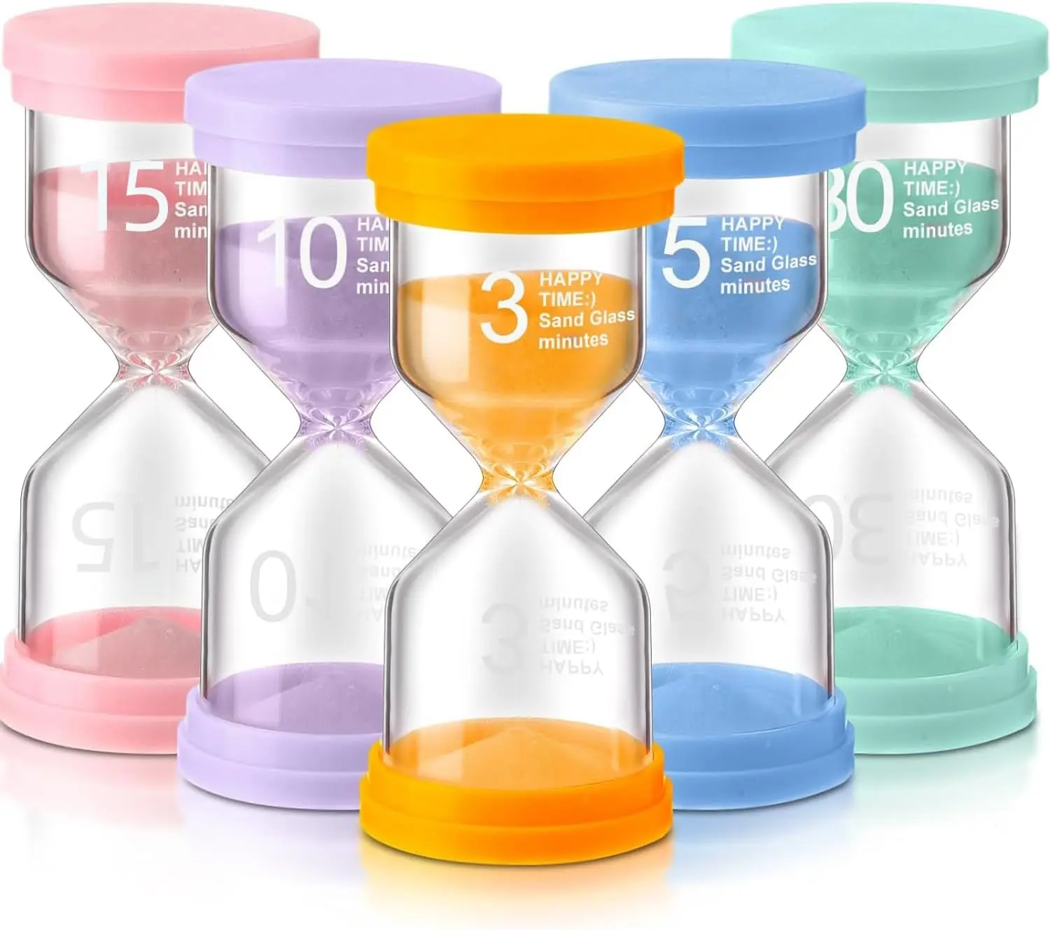 3/ 5/10/15/ 30 Marcaron Sand Timer| Perfect for Games, Classroom, Home & Office Creative Home Decor Youngsters's Learning Timer