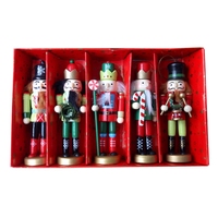 HOT SALE 5 Pcs/Set 12CM Nutcracker Christmas Soldier Decorations Puppet Christmas Dolls Decoration Desk Decor