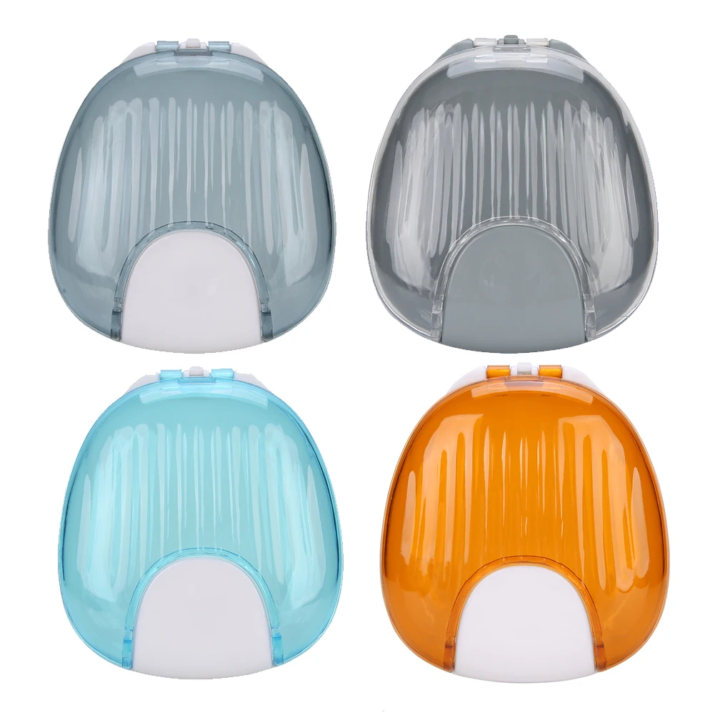 1pc Orthodontic Retainer Case Portable Adult Waterproof Mouthpiece Denture Box Container Oral Care Fake False Tooth Storage Tool