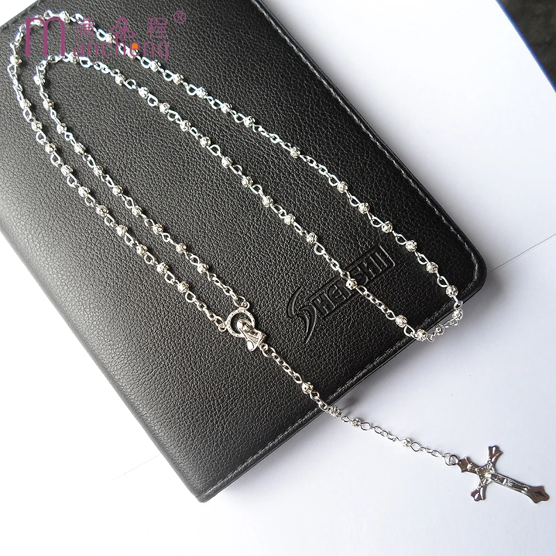 fnaf 2 rupee item Kpop Rosary Bead Catholic Christ Cross Necklace Women Jesus Virgin Mary Muslim Collar Hombre Jewelry Man