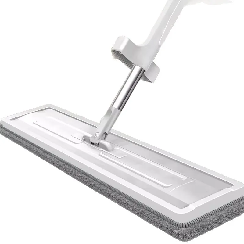 Hands-Free Flat Squeeze Mop, Microfiber Pads, Wet Dry Lazy Floor Cleaning Mop for Home