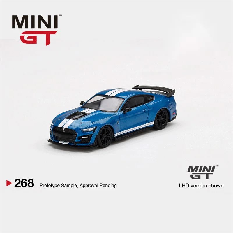 TSM MINI GT 1:64 #268 Ford Mustang Shelby GT500 Ford Performance Blue Diecast Model  Race Car Kids Toys Gift