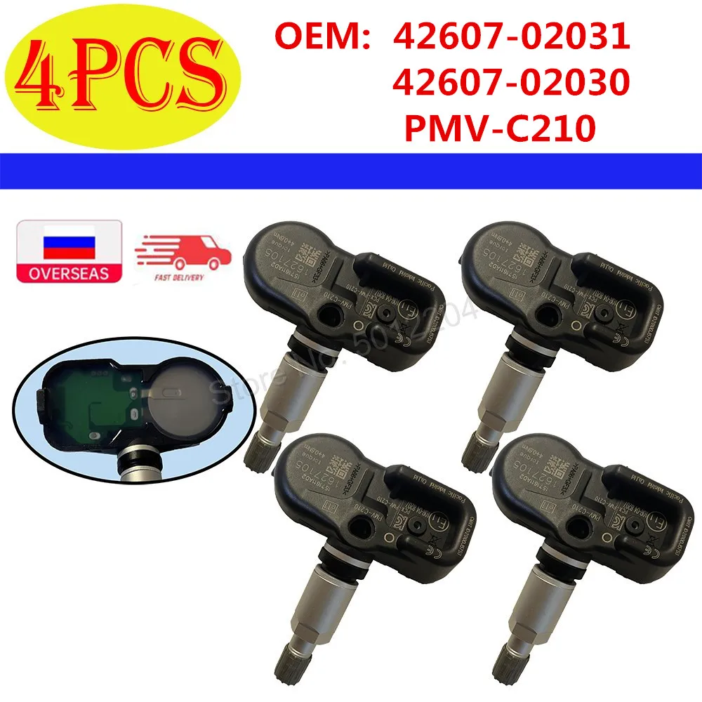 สำหรับ Toyota Fortuner 2014-2016 Corolla 433MHz PMV-C210 TPMS ยางเซนเซอร์วัดความดัน42607-02031 42607-30070 42607-02030 42607-42021