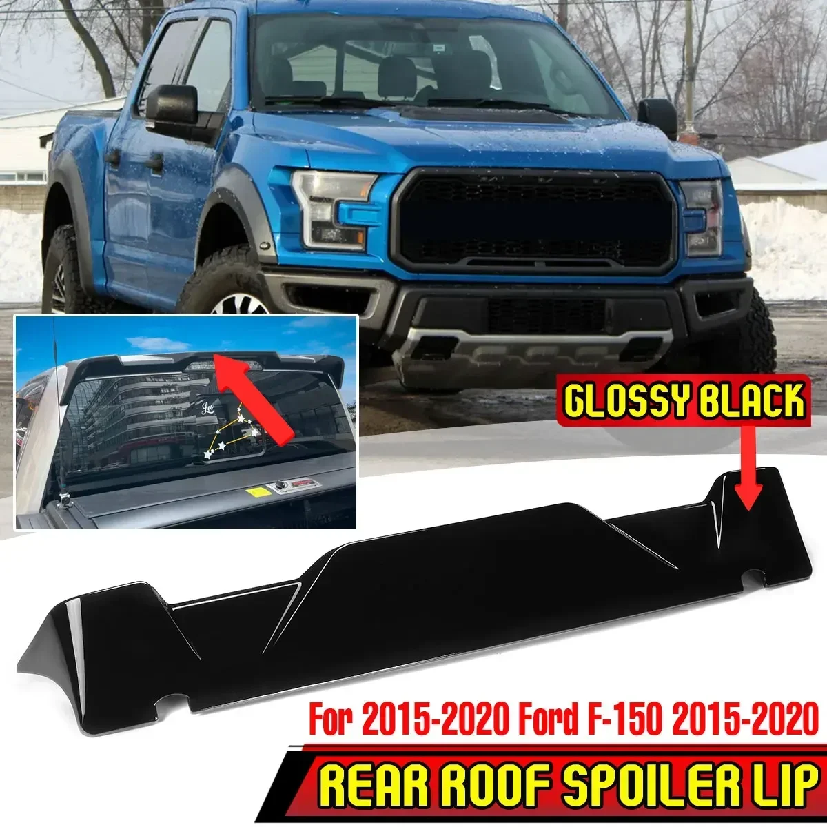 F-150 Car Rear Roof Spoiler Wing Lip Extension For Ford F-150 2015-2020 Rear Trunk Spoiler Boot Wing Lip Rear Lip Spoiler