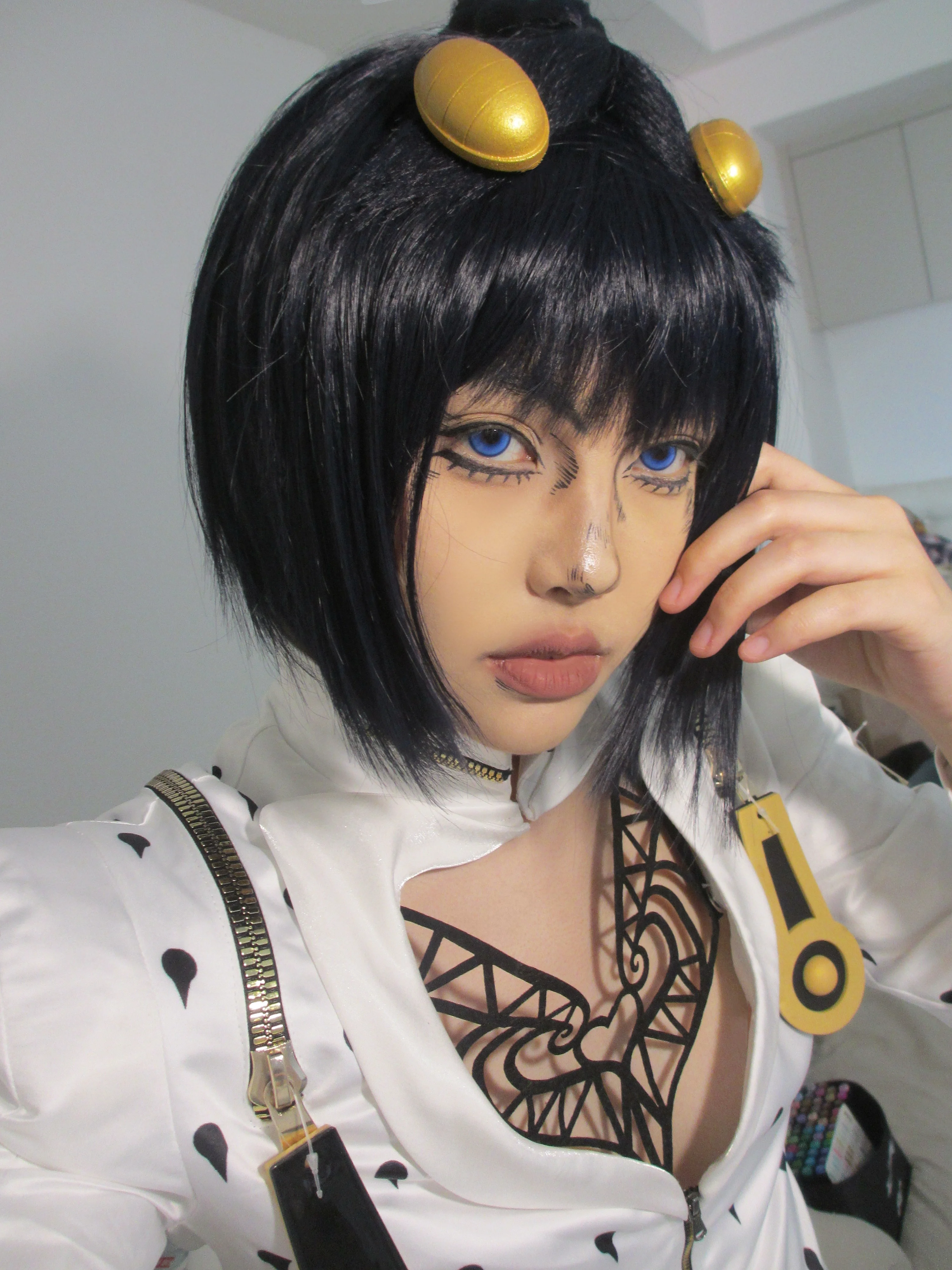 حديثا برونو Bucciarati تأثيري حلي هالوين عيد الميلاد لعب الأدوار حفلة المعرض الهزلي لعبة أنيمي XS-XL