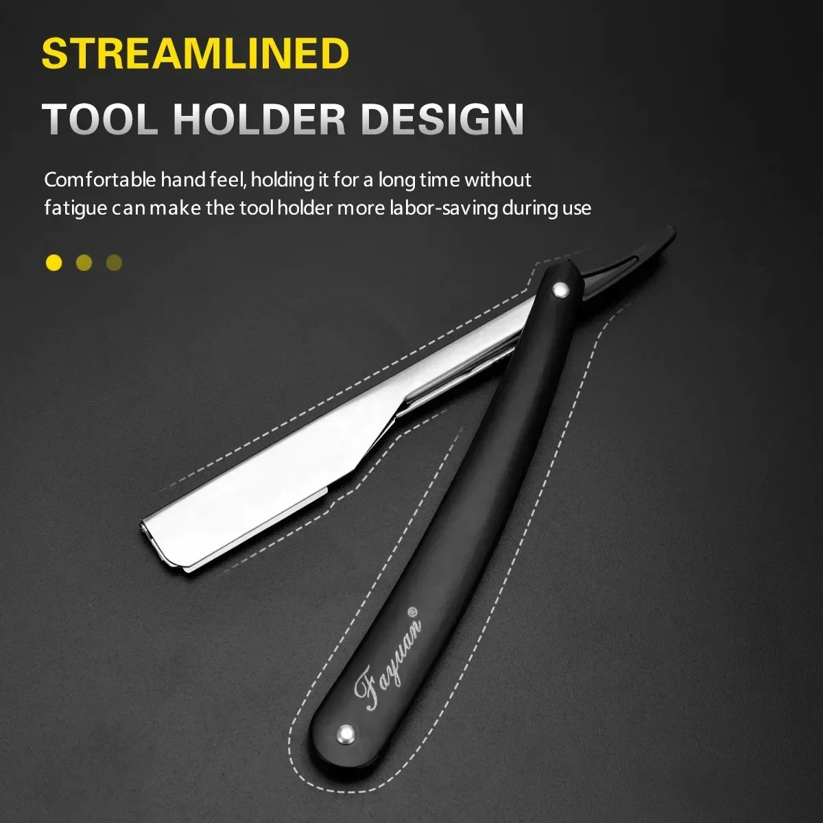 Professional Manual Shaver Straight Edge Stainless Steel Sharp Barber Razor Folding Shaving Beard Cutter with 10pcs Blades