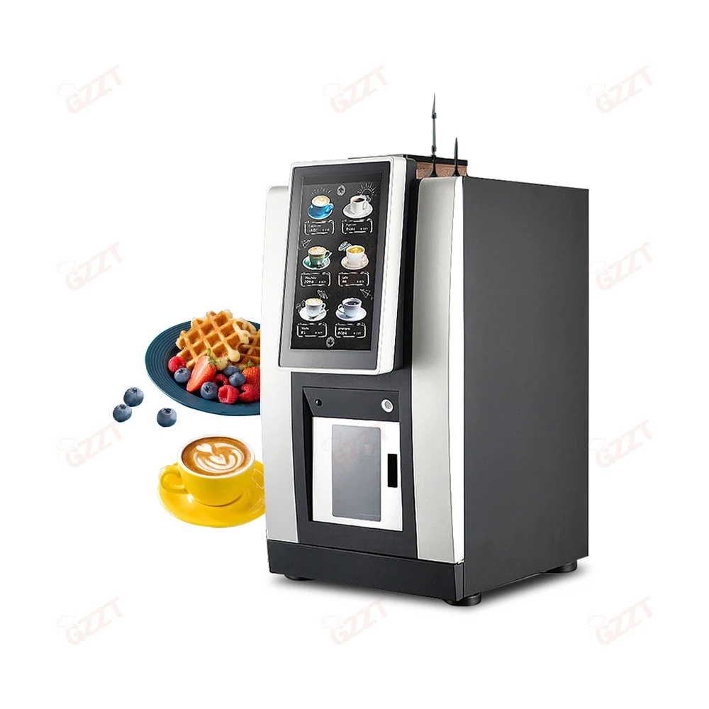 Auto Cup Drop Fresh Grinding Instant Automatic Coffee Vending Machine Cashless Advanced Bean To Cup Espresso Vending Machine