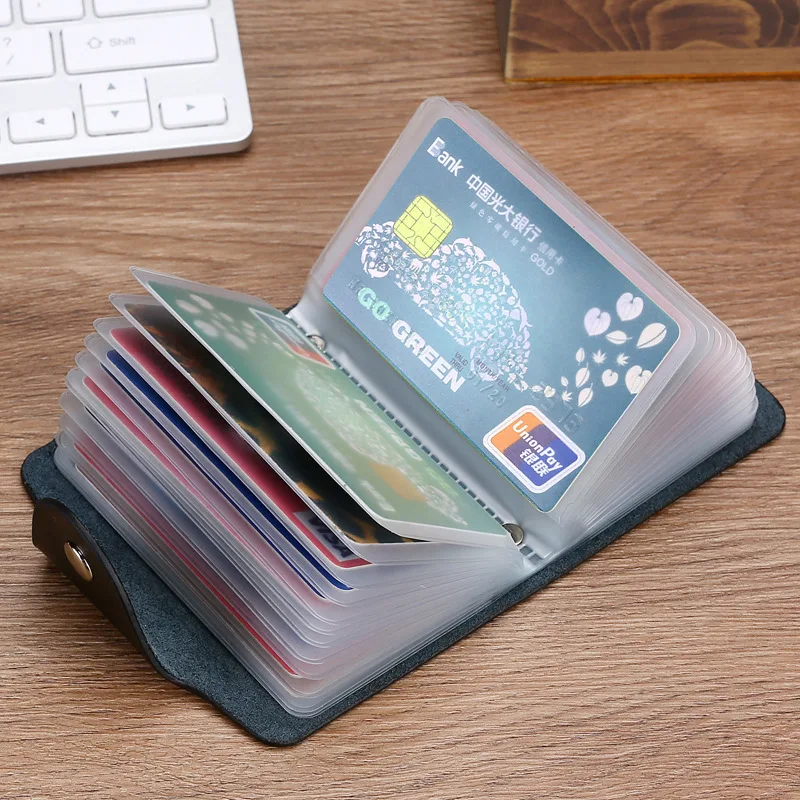 Fashion Women's Cowhide Card Holder Men's Multi-Card Business Card Holder Commercial Bank Credit Card Cover Leather Driving Lice