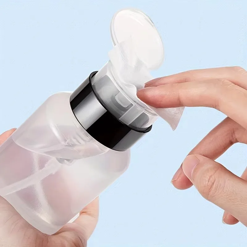 200 مللي مضخة فارغة على غرار الكحول السائل منظف طلاء الأظافر زجاجة إعادة الملء زجاجة طلاء الأظافر موزع حاوية العناية اليدوية #5