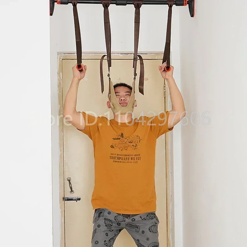 Leather Suspension Neck Strengthening Stretch Frame Home Outdoor Correction Neck Joint Adjustable Sling Cervical Traction Belt