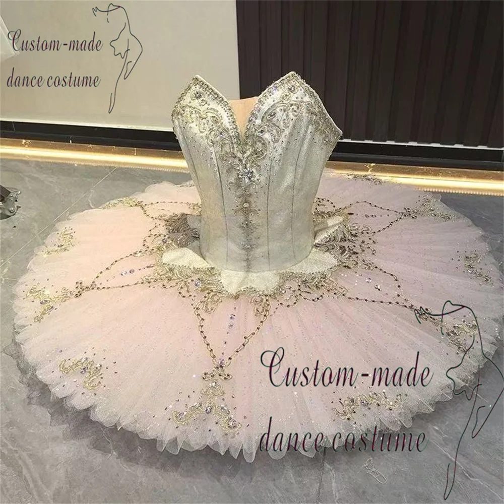 Silver Fairy Paquita Sleeping Beauty Raimonda Variations Ballet Skirt Performance Tutu Skirt for Adults and Children