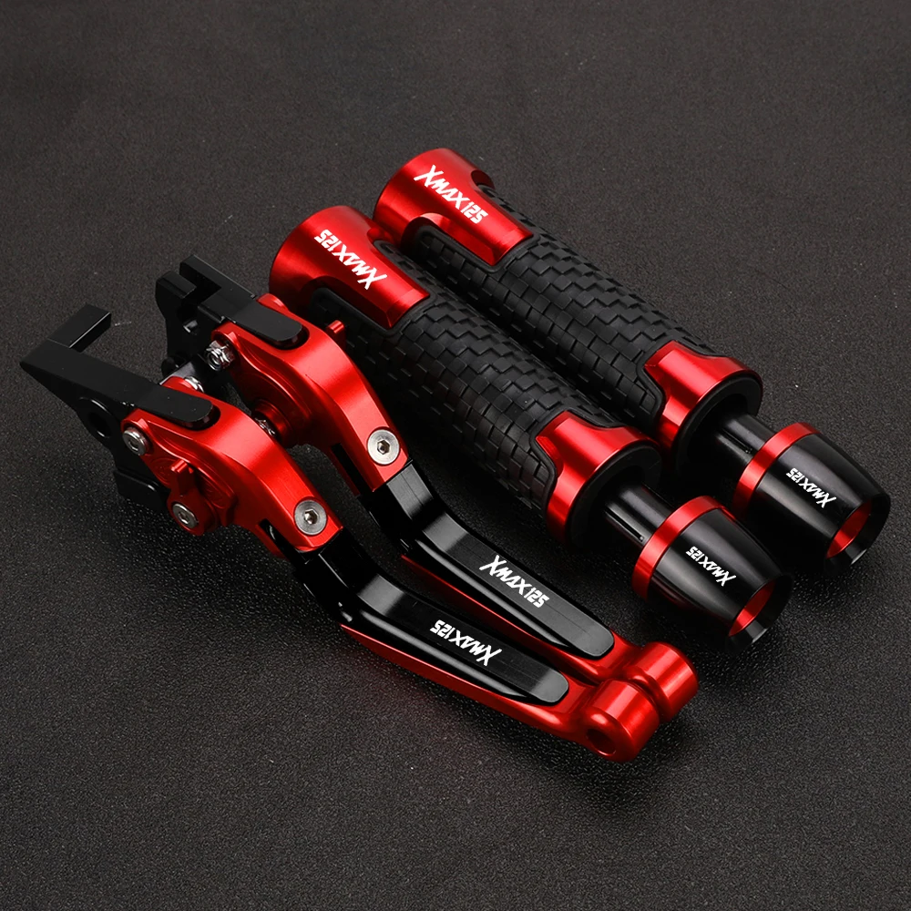 

Motorcycle Accessories For YAMAHA XMAX125 X MAX 125 X-MAX125 Adjustable Brake Clutch Lever Handle bar Grips Handlebar Ends