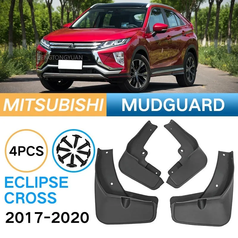 Mudguards FOR Mitsubishi Eclipse Cross 2017 2018 2019 2020 Car Mud Flaps Splash Guards ABS Black Exterior Modification Accessory