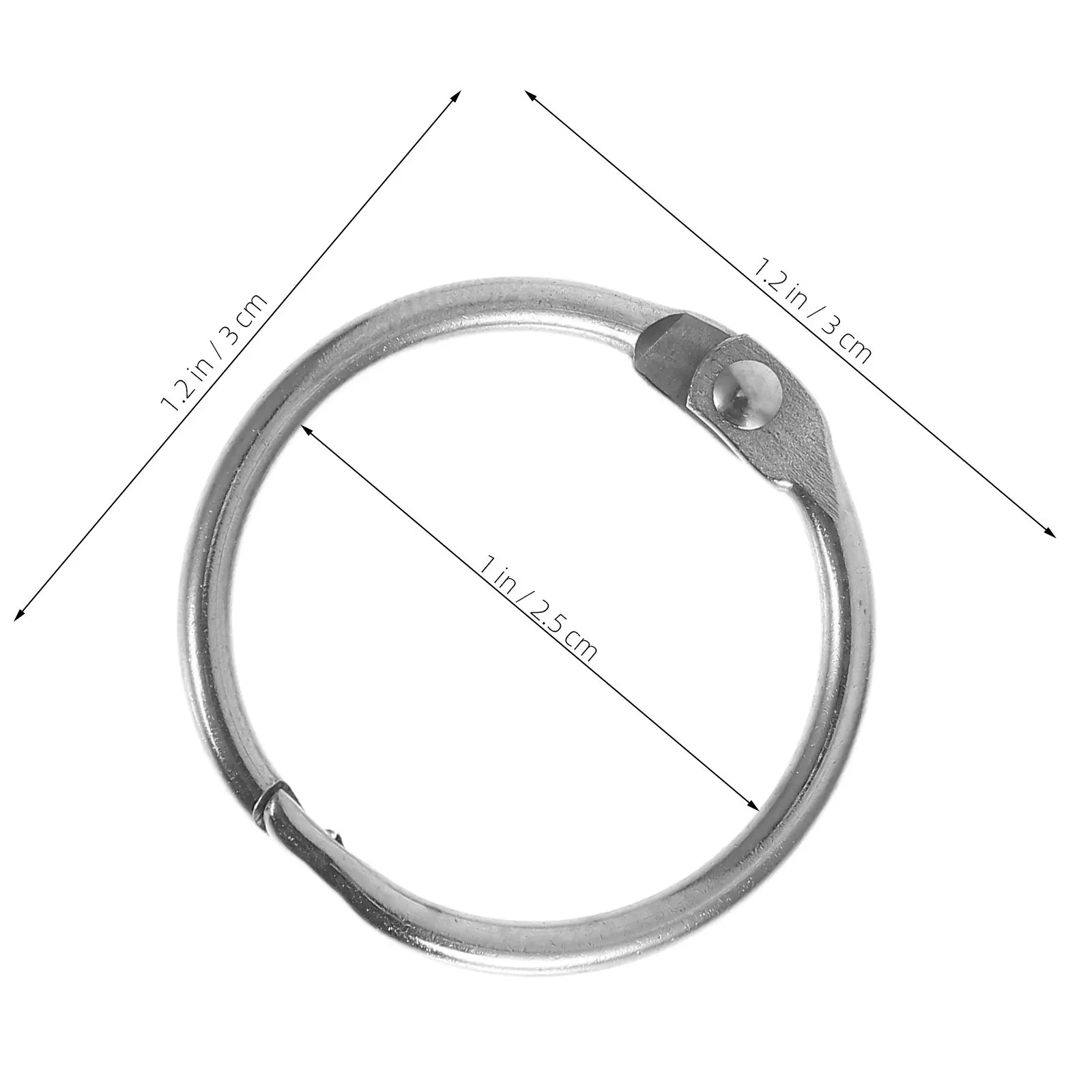 20Pcs Small Metal Binder Rings Stylish Polished Binding Rings for Book Paper Documents Calendar Planner Flash Cards Index Cards