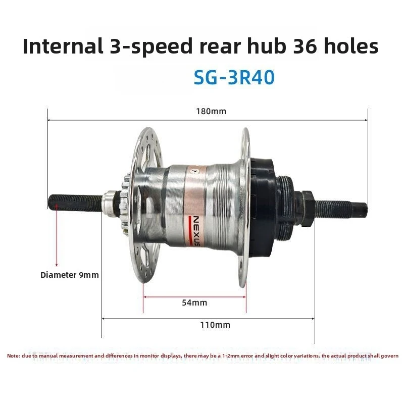 

Original For SHIMANO NEXUS SG-3R40 3 Speed Internal Gear Rear Hub 36H Bicycle Wheel Hub