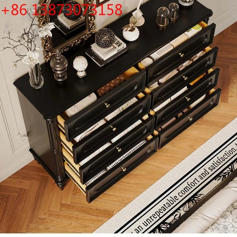 

Американский ретро-шкаф из массива дерева с восемью ящиками, тумба для хранения вещей в спальне