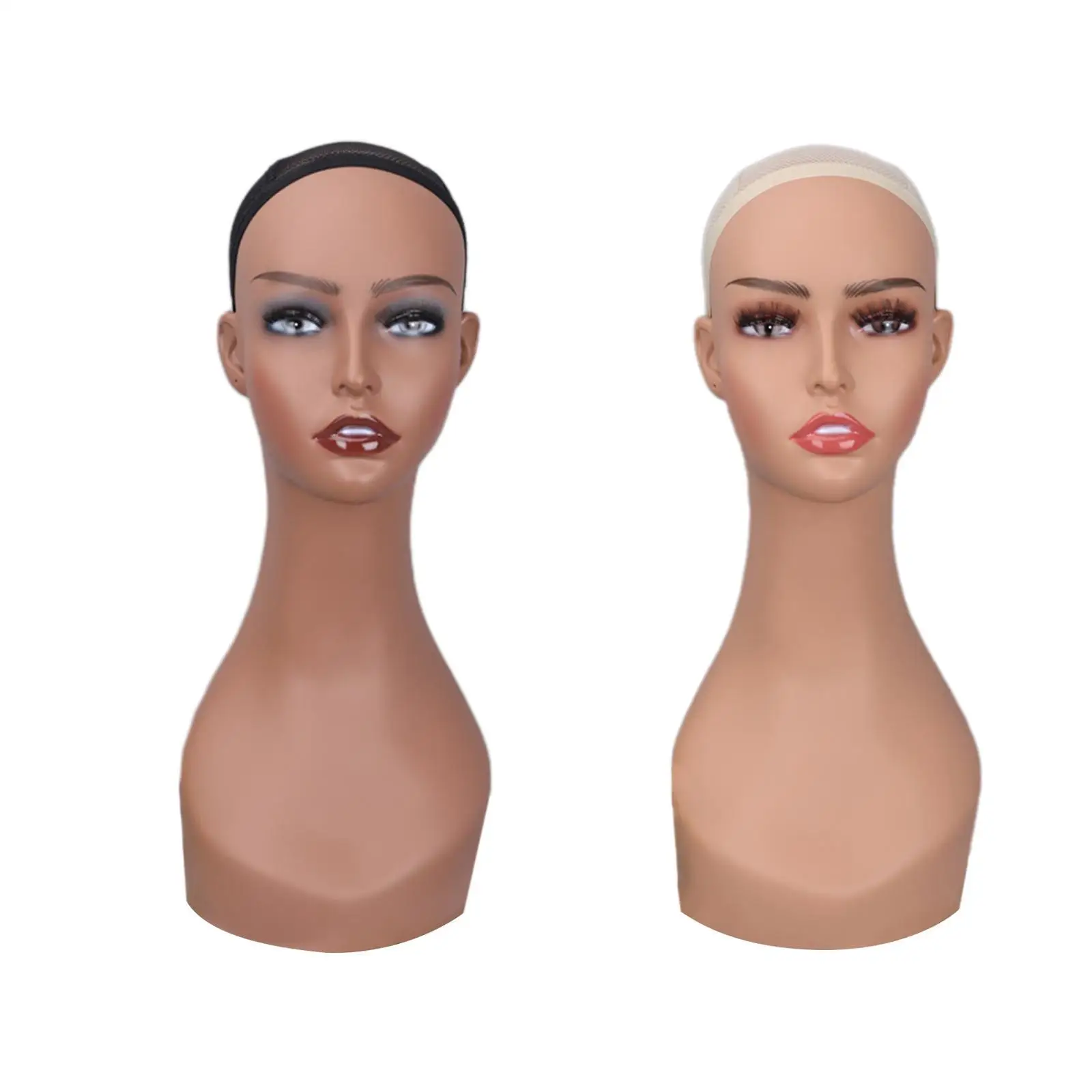 Bald Manikin Head Professional Manikin Head Stable Base Lightweight Multipurpose Wig Stand Wig Display Model for Scarves Shop