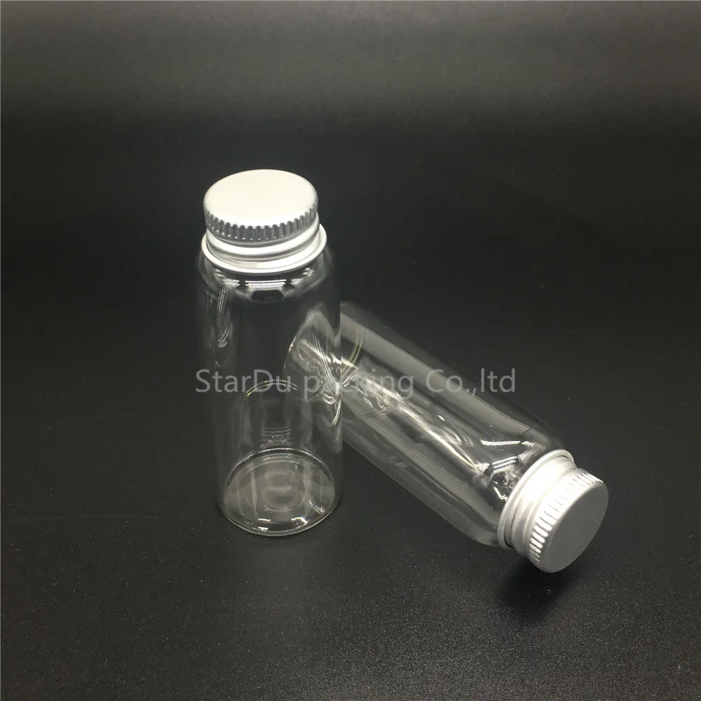 무료 배송 500 개/몫 직경 27mm 25ml 스크류 넥 유리 병 식초 알코올, carft/저장 사탕 병