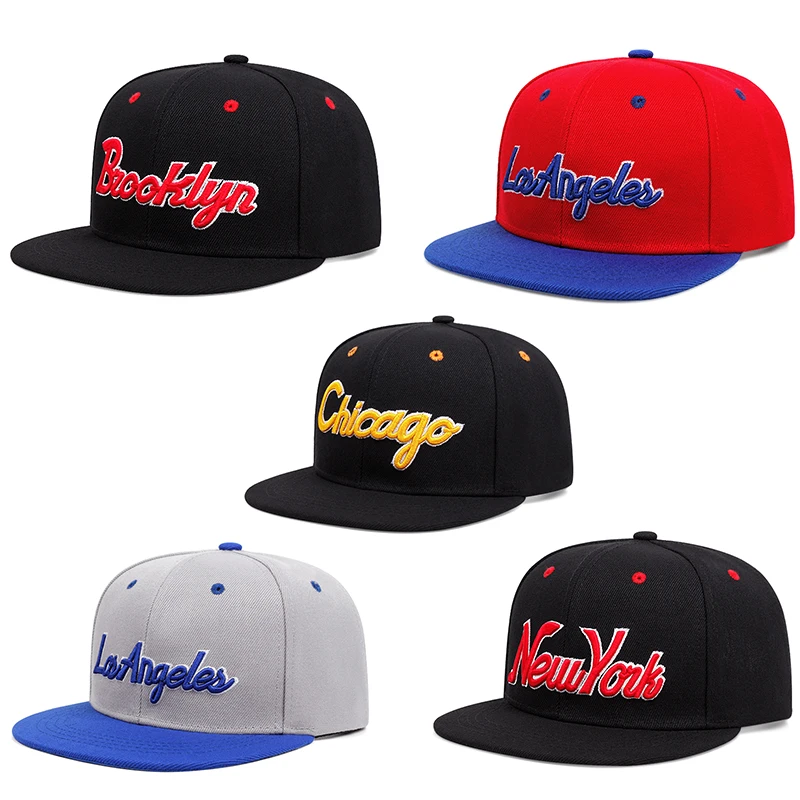 New Los Angeles Embroidery Snapback Cap for Men Youth Vintage Hip Hop Cap for Women Casual Outdoors Fashion Hat Adjustable