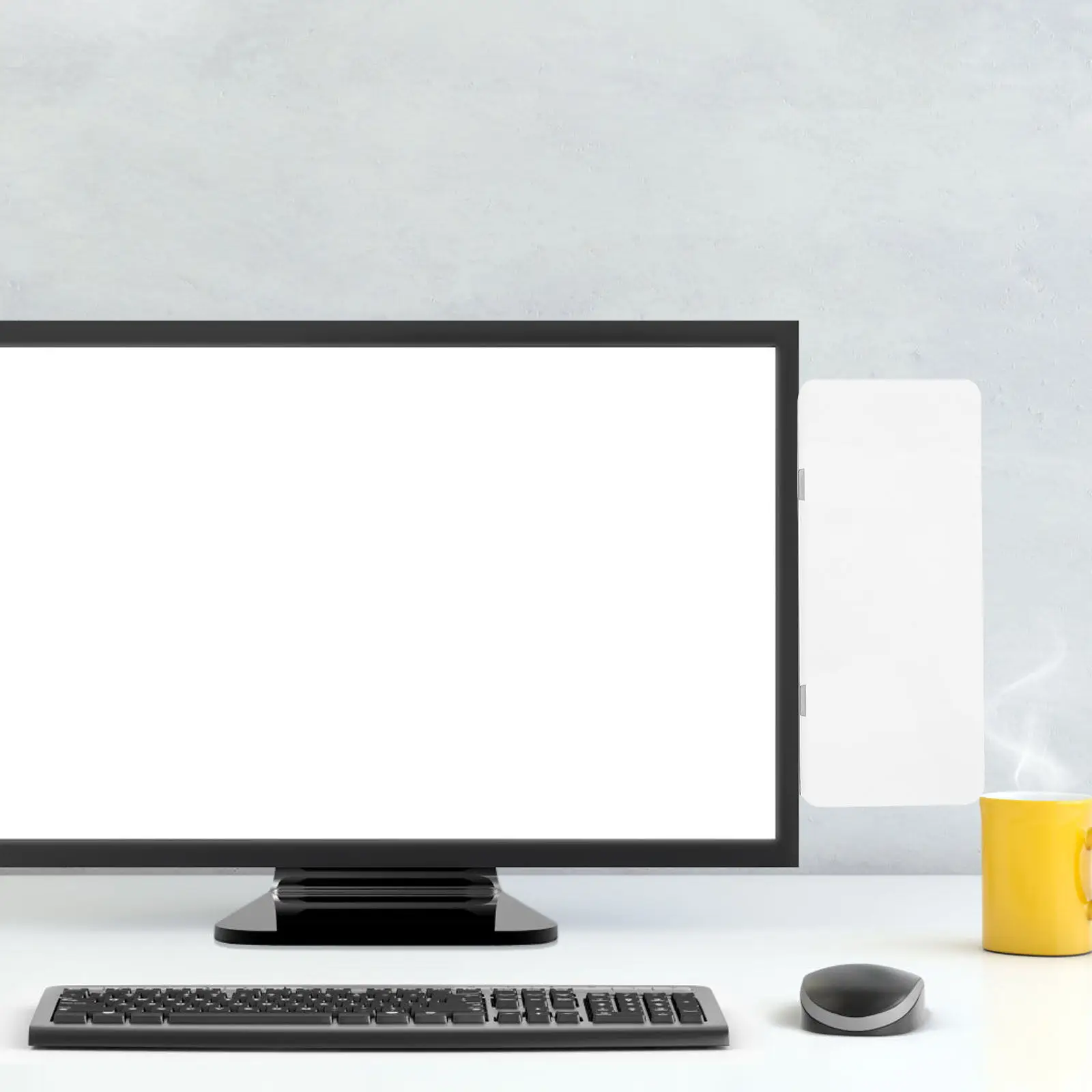 

Computer Monitor Memo Board with Magnetic Side Panel Reusable Message Board for Office Home Desktop Workspace Organization Tool