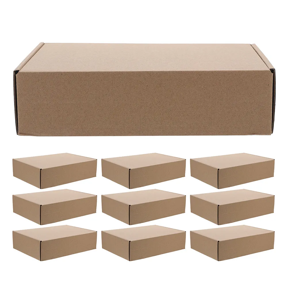 

20Pcs Space Saving Square Kraft Shipping Boxes Corrugated Brown Cardboard Small Business Mailer Boxes for Ecommerce Packaging