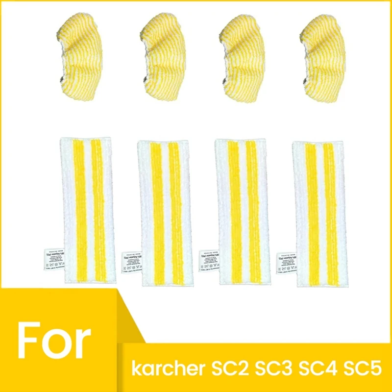 

8 шт. подушечки для паровой швабры для Karcher SC2 SC3 SC4 SC5, пароочиститель из микрофибры, набор тканей для швабры, запасные части