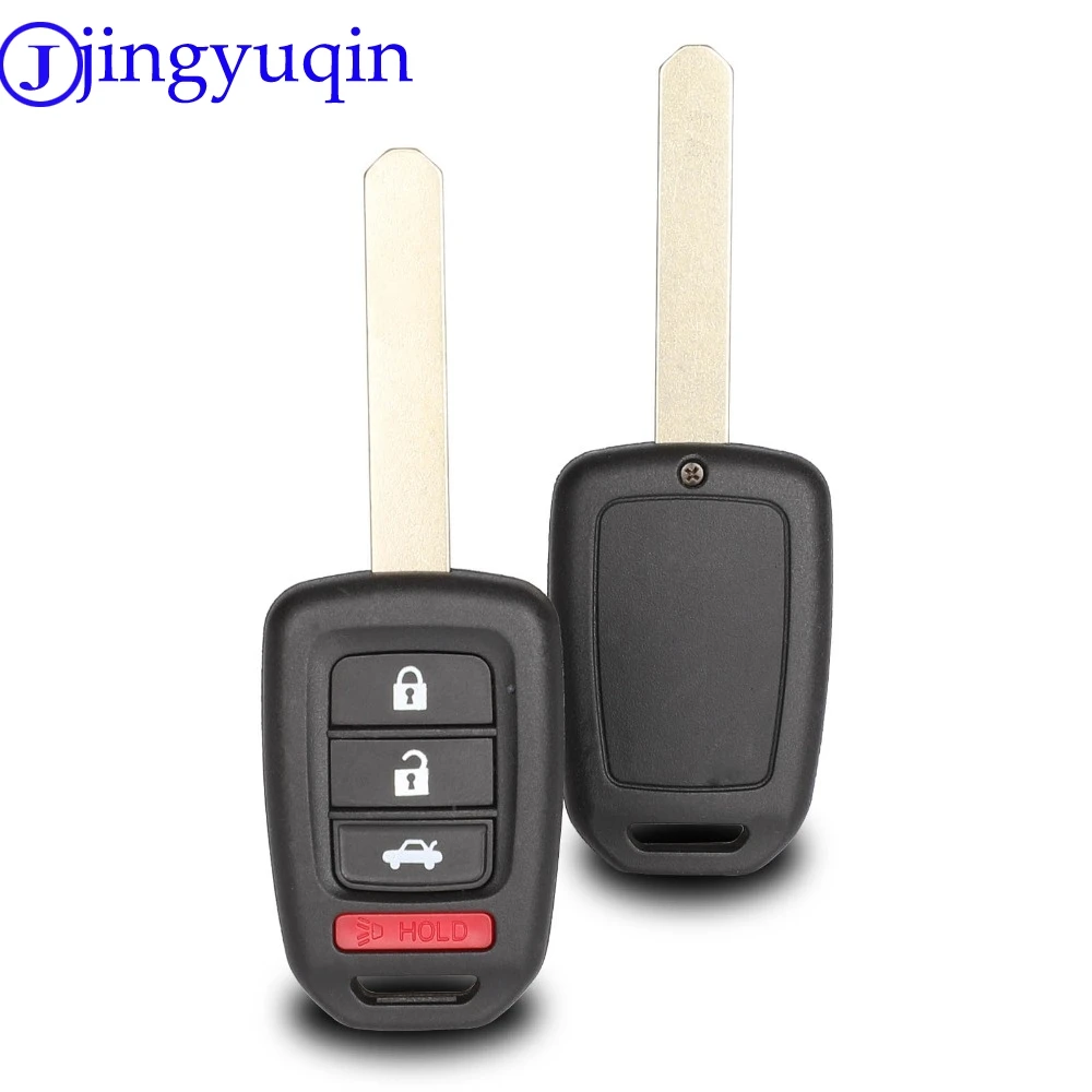 Jingyuqin 10p 2 botones hoja sin cortar remoto coche caso clave de estilo de la cubierta sin llave para Honda Velez cívico de la ciudad de ajuste XRV HRV JAZZ