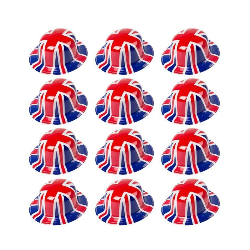 

12pcs Union Bowler Hat British Bowler Hats Queens Party Dropship