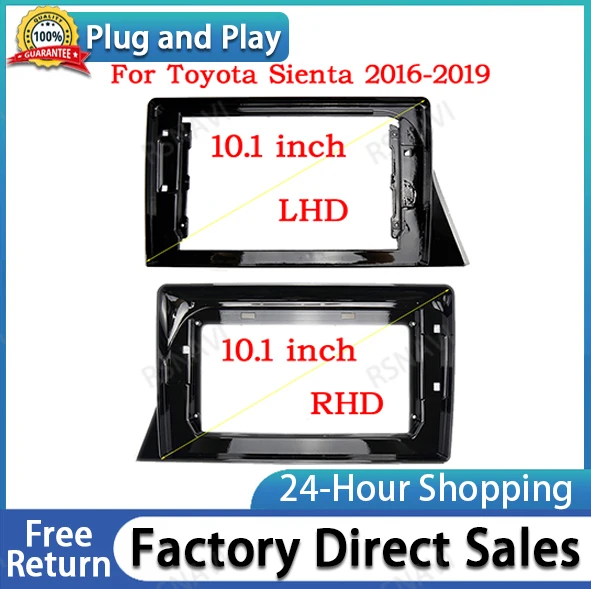 

Автомобильная стереомагнитола, 10,1 дюйма, большой экран, рамка для Toyota Sienta 16-19, 2Din, комплект для установки панели
