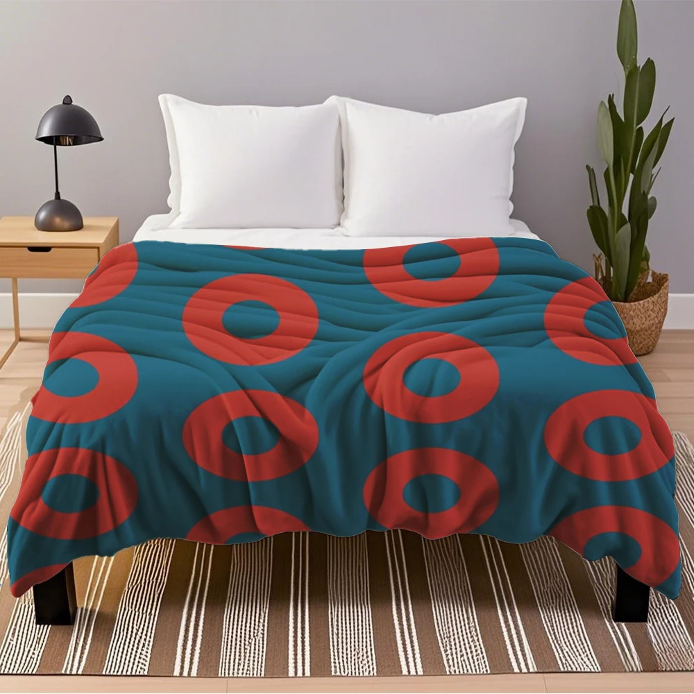 

Flannel Blanket Fishman Donuts Phish with Pill Non shedding Wrinkle-resistant Technology quilt Fashionable and simple Blankets