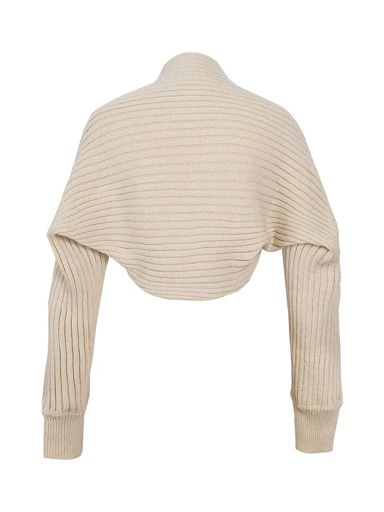 Nowe Eleganckie Zimowe Ubrania Damskie Sweter Ciepły Płaszcz Modna Odzież Dzianinowa Kardigan Bez Guzików Beżowa Bluzka Odzież Wierzchnia Jesienne Krótkie Topy