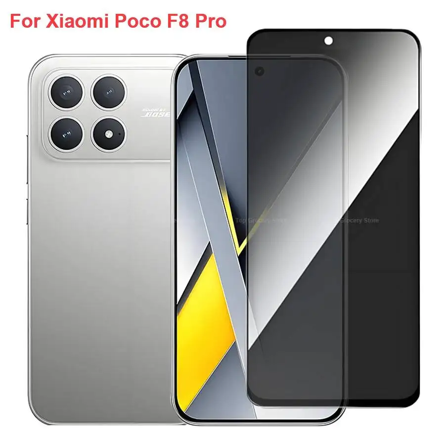 

Poco F8 Anti Spy Privacy Tempered Glass Protector Compatible For Pocof8 Pro Full Cover Screen Phone Film