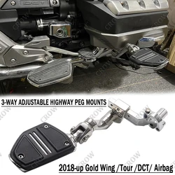 For Honda Goldwing Tour DCT Airbag 1800 F6B GL1800 2018 2019 2020 2021 2022 NEW Motorcycle 3-WAY ADJUSTABLE HIGHWAY PEG MOUNTS